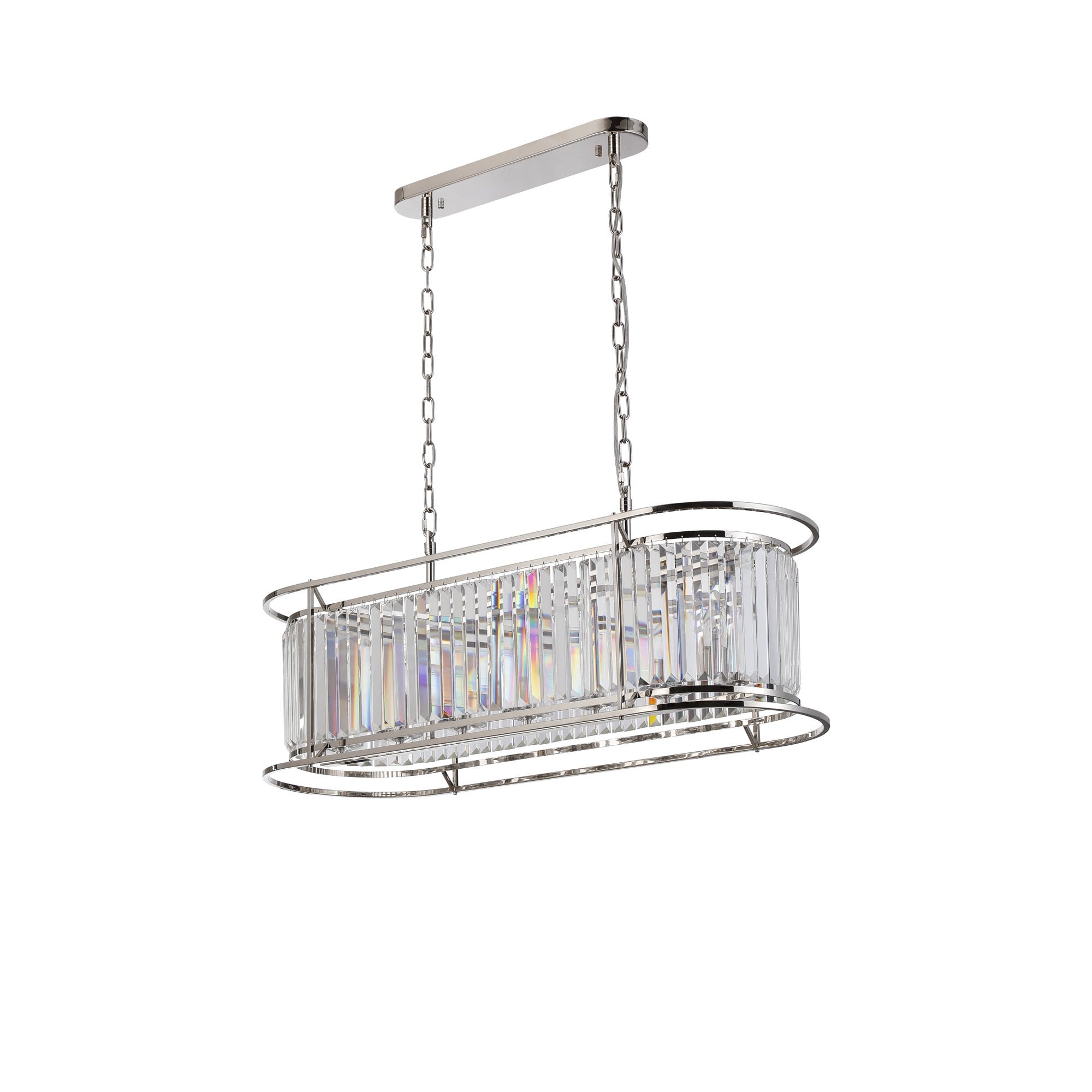 NL91219 Maccia 7 Light Pendant/Ceiling Light Polished Nickel Clear