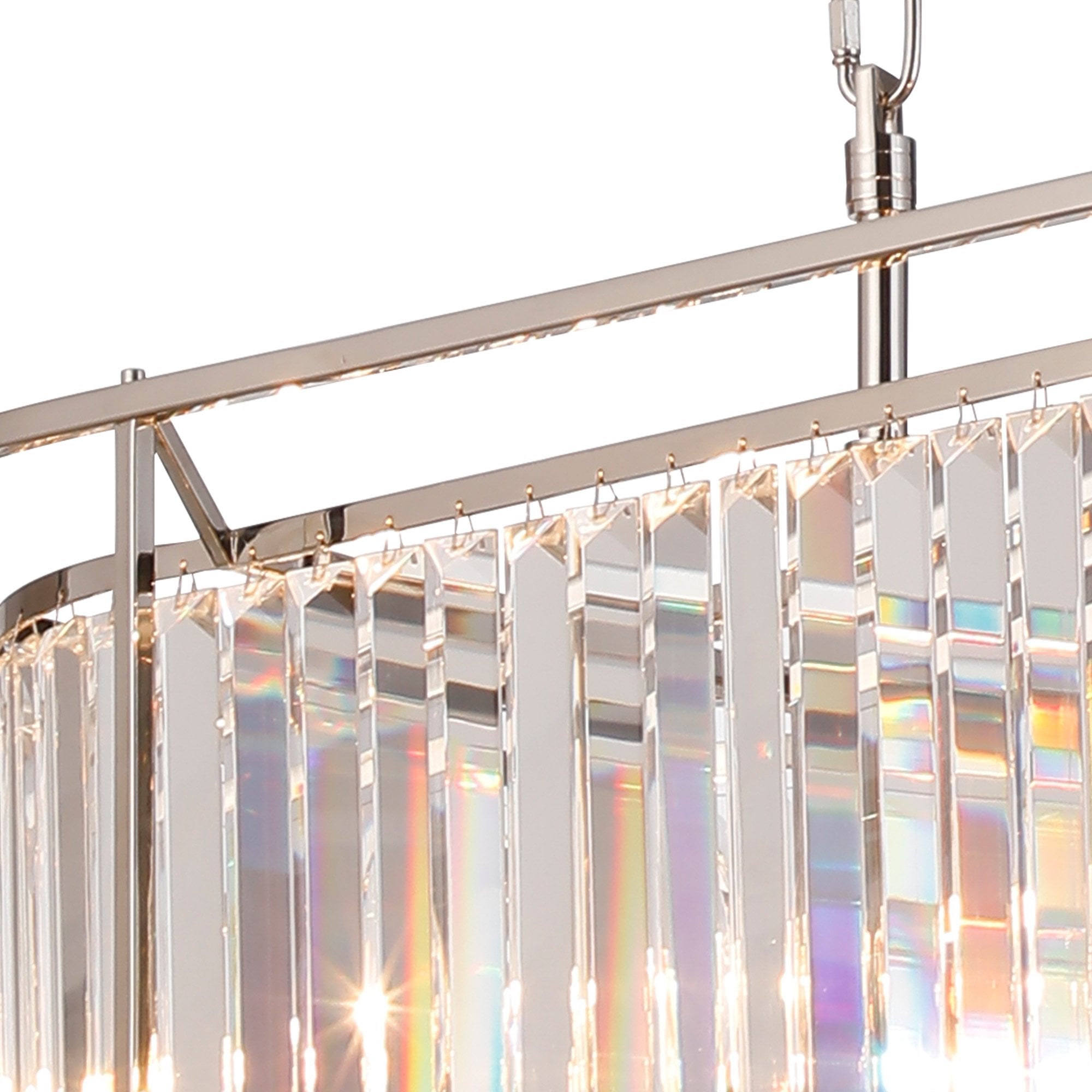 NL91219 Maccia 7 Light Pendant/Ceiling Light Polished Nickel Clear