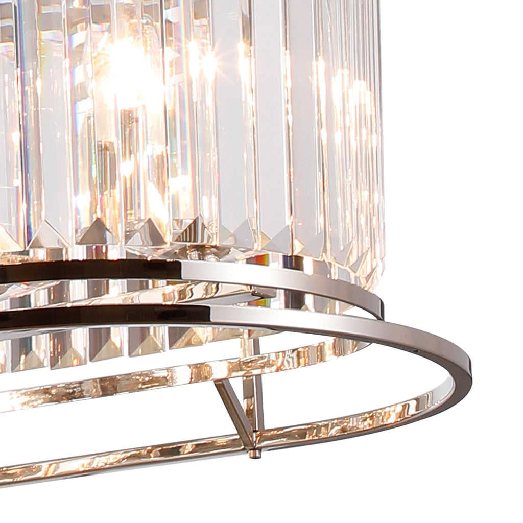 NL91219 Maccia 7 Light Pendant/Ceiling Light Polished Nickel Clear