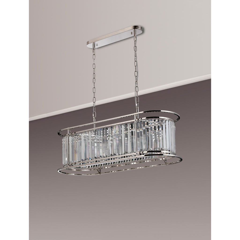 NL91219 Maccia 7 Light Pendant/Ceiling Light Polished Nickel Clear