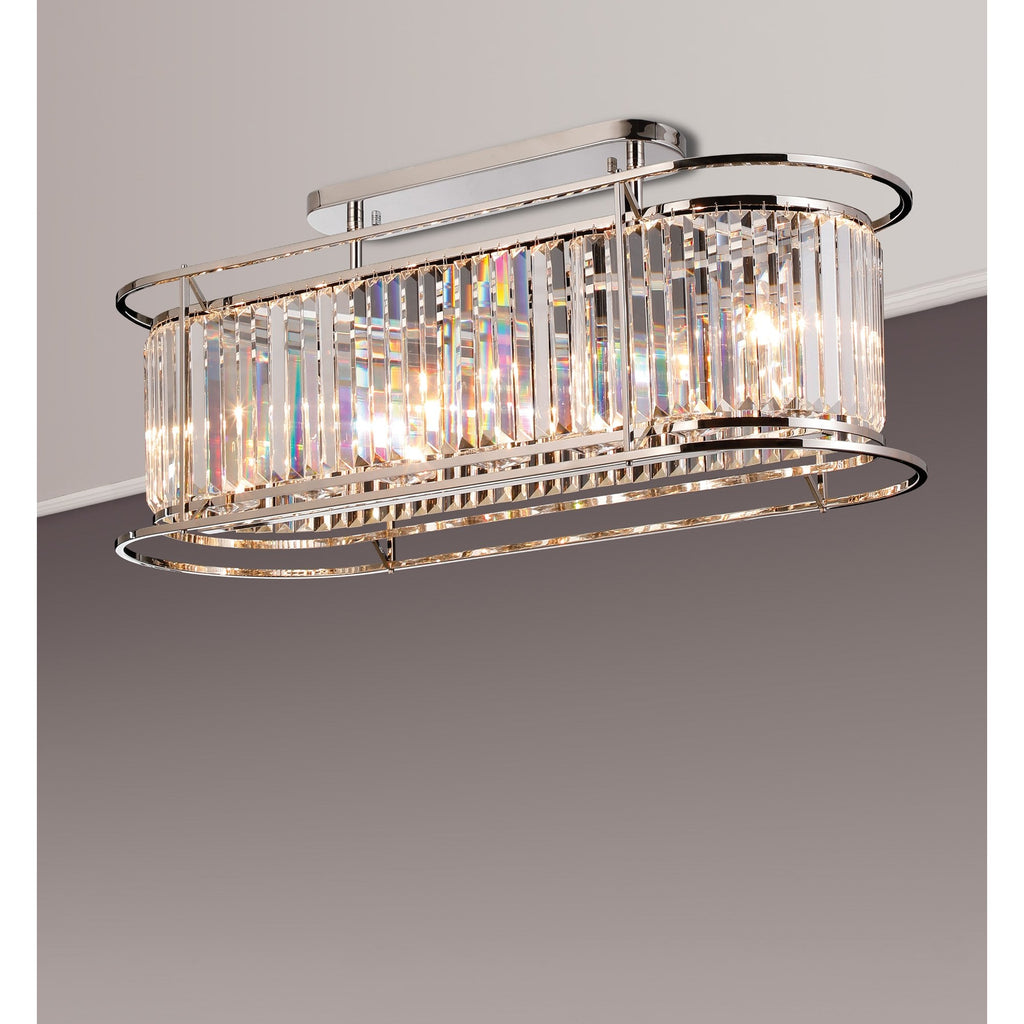 NL91219 Maccia 7 Light Pendant/Ceiling Light Polished Nickel Clear