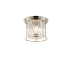 NL91229 Maccia 3 Light Flush Ceiling Light Polished Nickel Clear
