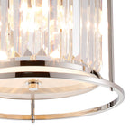 NL91229 Maccia 3 Light Flush Ceiling Light Polished Nickel Clear