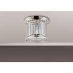 NL91229 Maccia 3 Light Flush Ceiling Light Polished Nickel Clear
