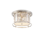NL91239 Maccia 4 Light Flush Ceiling Light Polished Nickel Clear