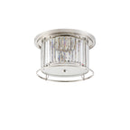 NL91239 Maccia 4 Light Flush Ceiling Light Polished Nickel Clear