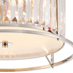 NL91239 Maccia 4 Light Flush Ceiling Light Polished Nickel Clear