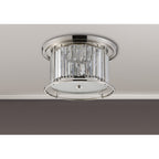 NL91239 Maccia 4 Light Flush Ceiling Light Polished Nickel Clear
