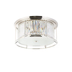 NL91249 Maccia 6 Light Flush Ceiling Light Polished Nickel Clear