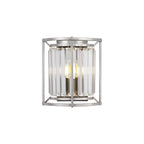 NL91259 Maccia 2 Light Wall Light Polished Nickel Clear
