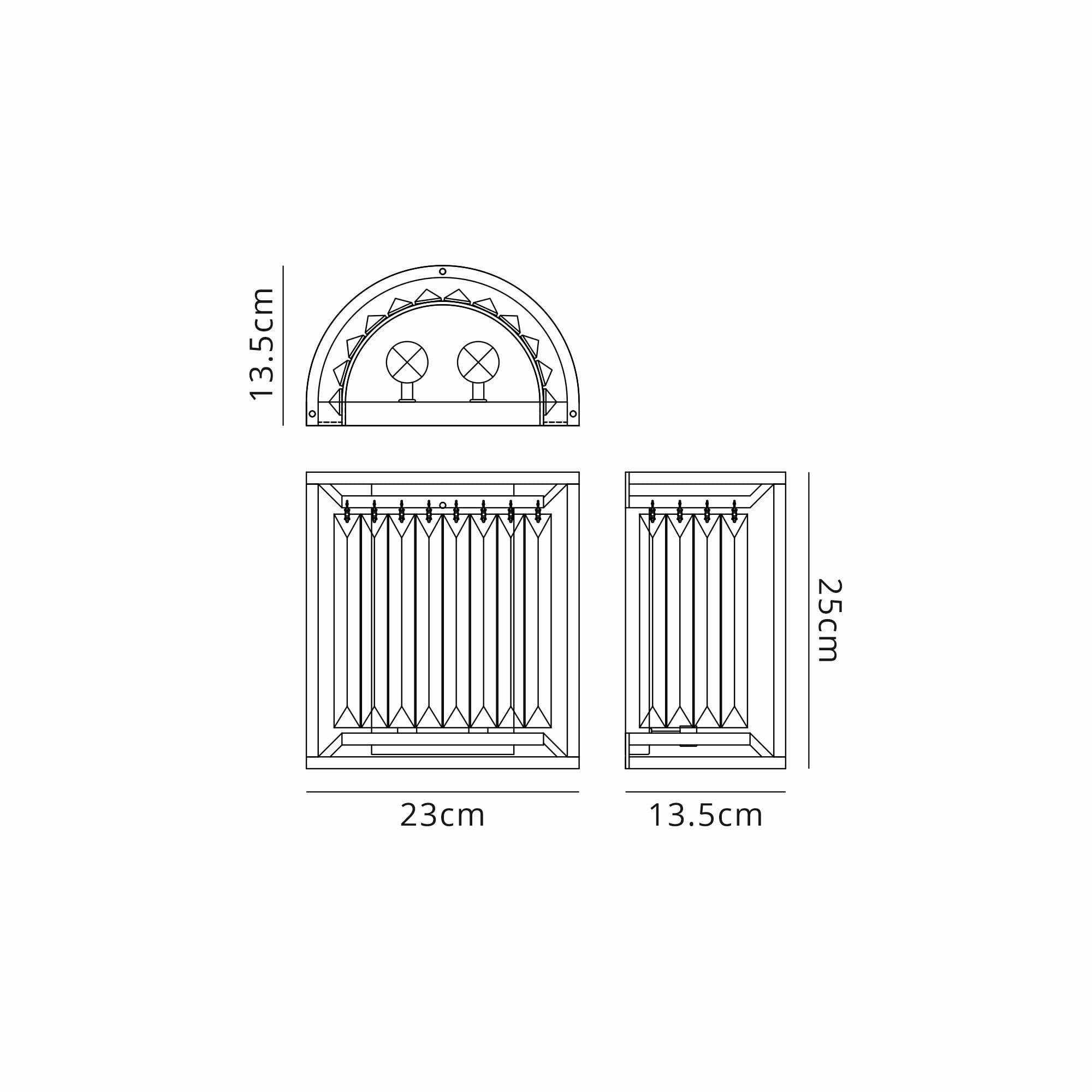 NL91259 Maccia 2 Light Wall Light Polished Nickel Clear