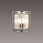 NL91259 Maccia 2 Light Wall Light Polished Nickel Clear