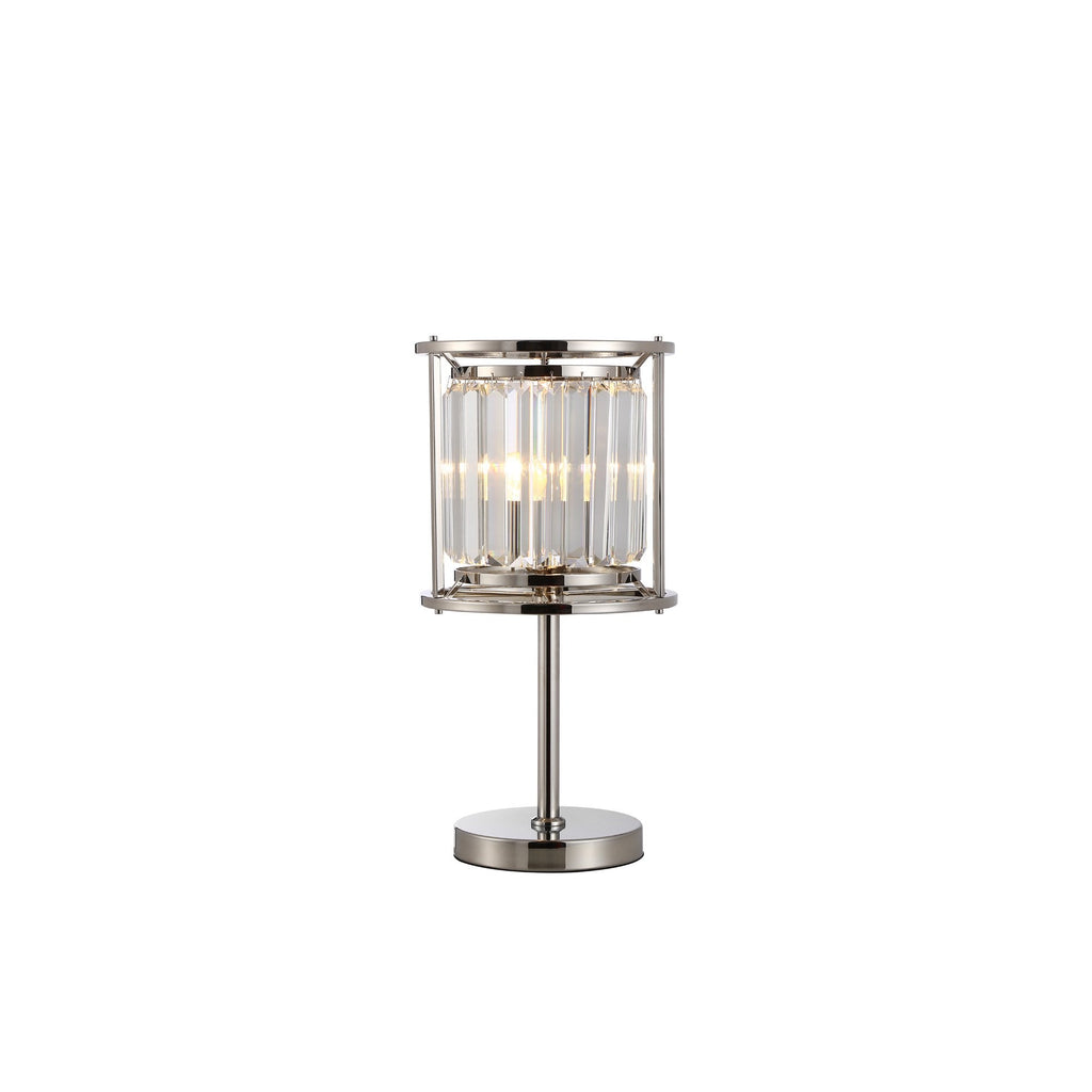 NL91269 Maccia 1 Light Table Lamp Polished Nickel Clear