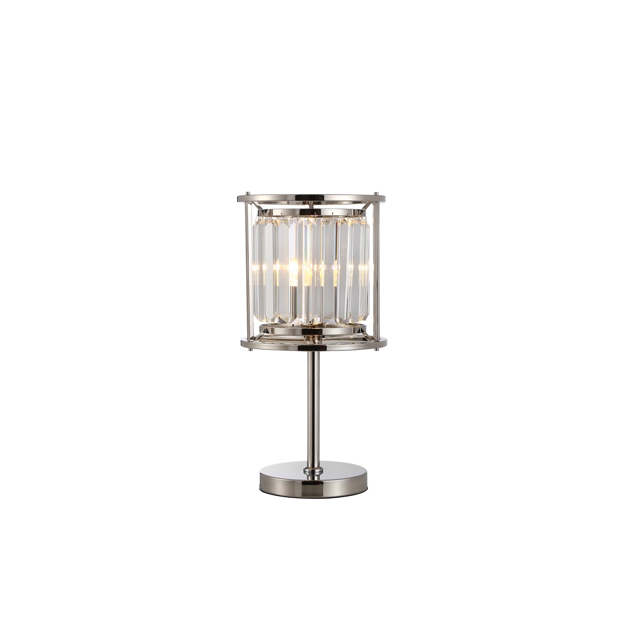 NL91269 Maccia 1 Light Table Lamp Polished Nickel Clear
