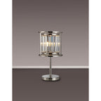 NL91269 Maccia 1 Light Table Lamp Polished Nickel Clear