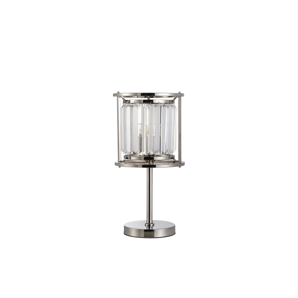 NL91269 Maccia 1 Light Table Lamp Polished Nickel Clear