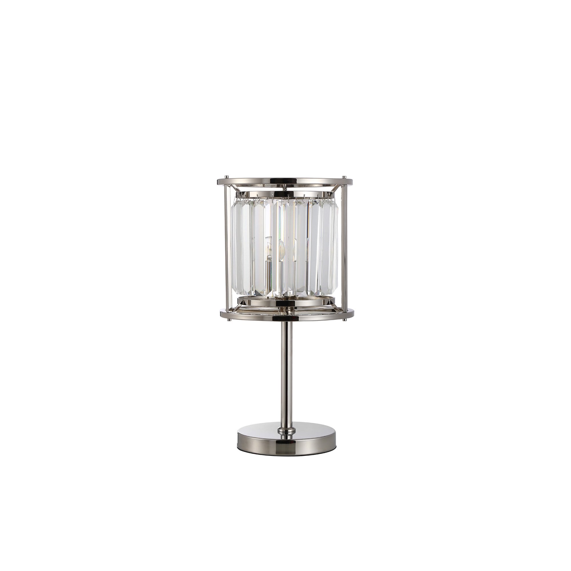 NL91269 Maccia 1 Light Table Lamp Polished Nickel Clear