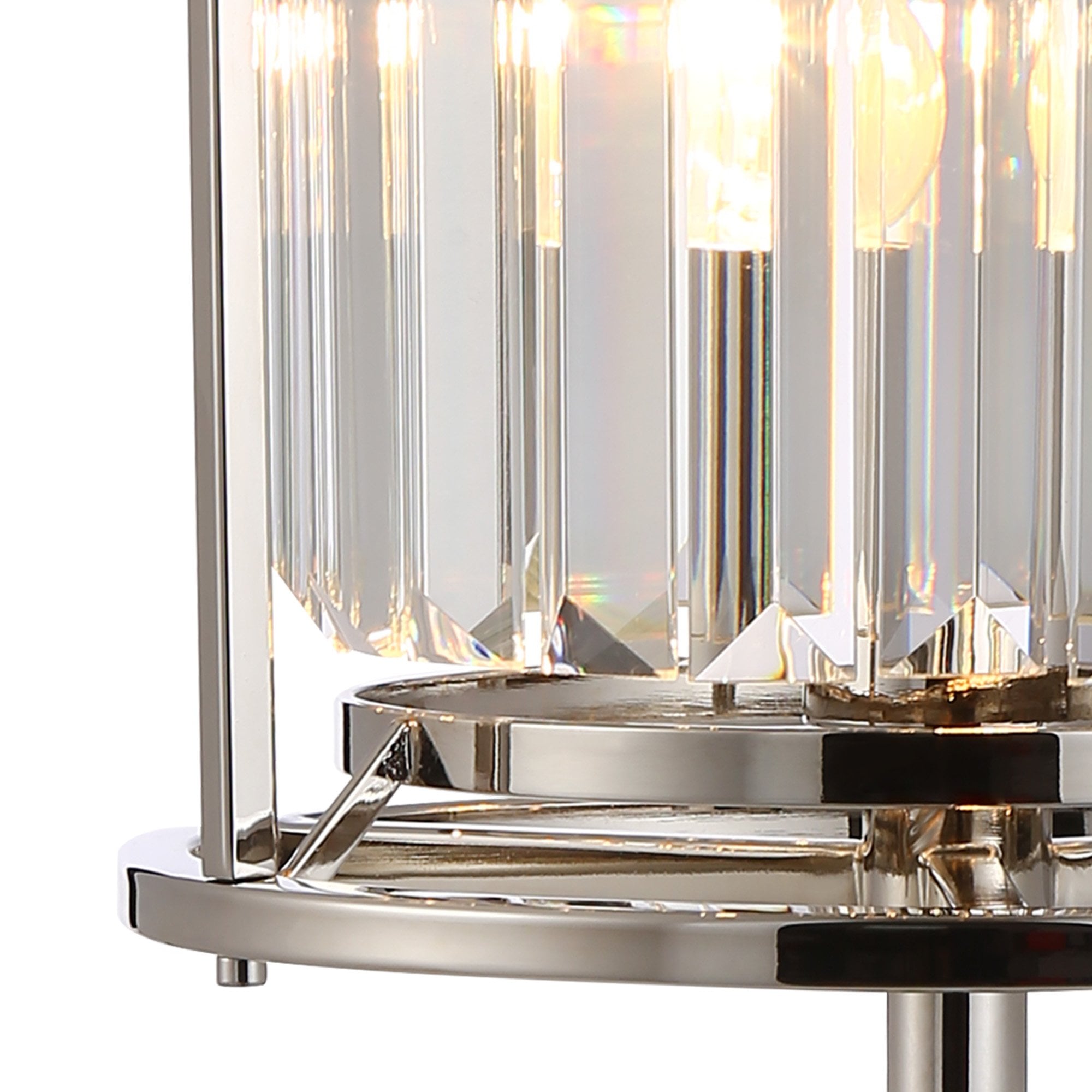 NL91269 Maccia 1 Light Table Lamp Polished Nickel Clear