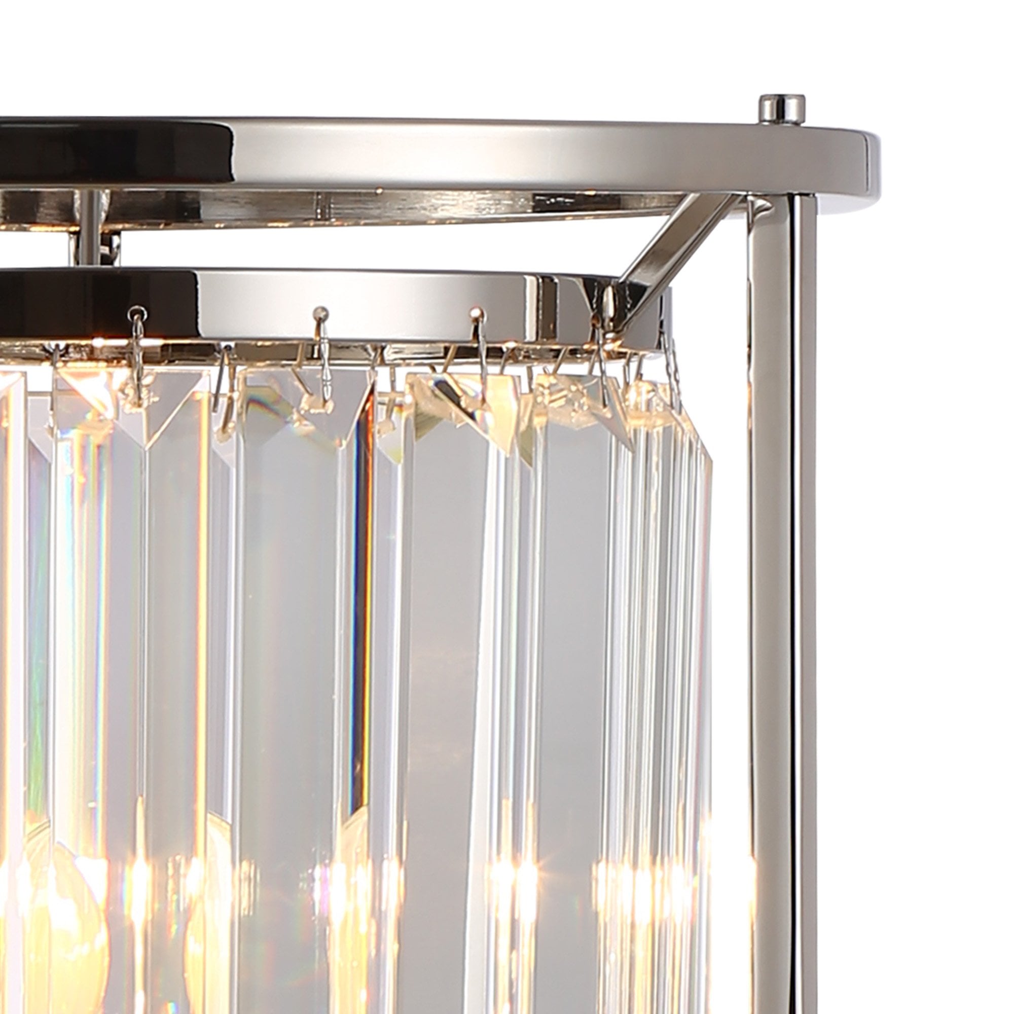 NL91269 Maccia 1 Light Table Lamp Polished Nickel Clear