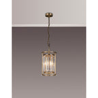 NL91279 Maccia 1 Light Pendant/Ceiling Light Antique Brass Clear
