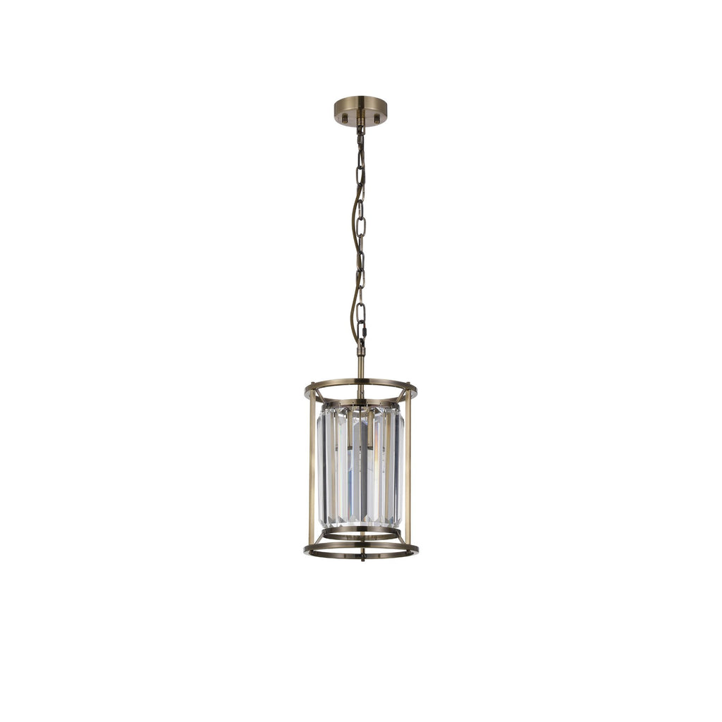 NL91279 Maccia 1 Light Pendant/Ceiling Light Antique Brass Clear
