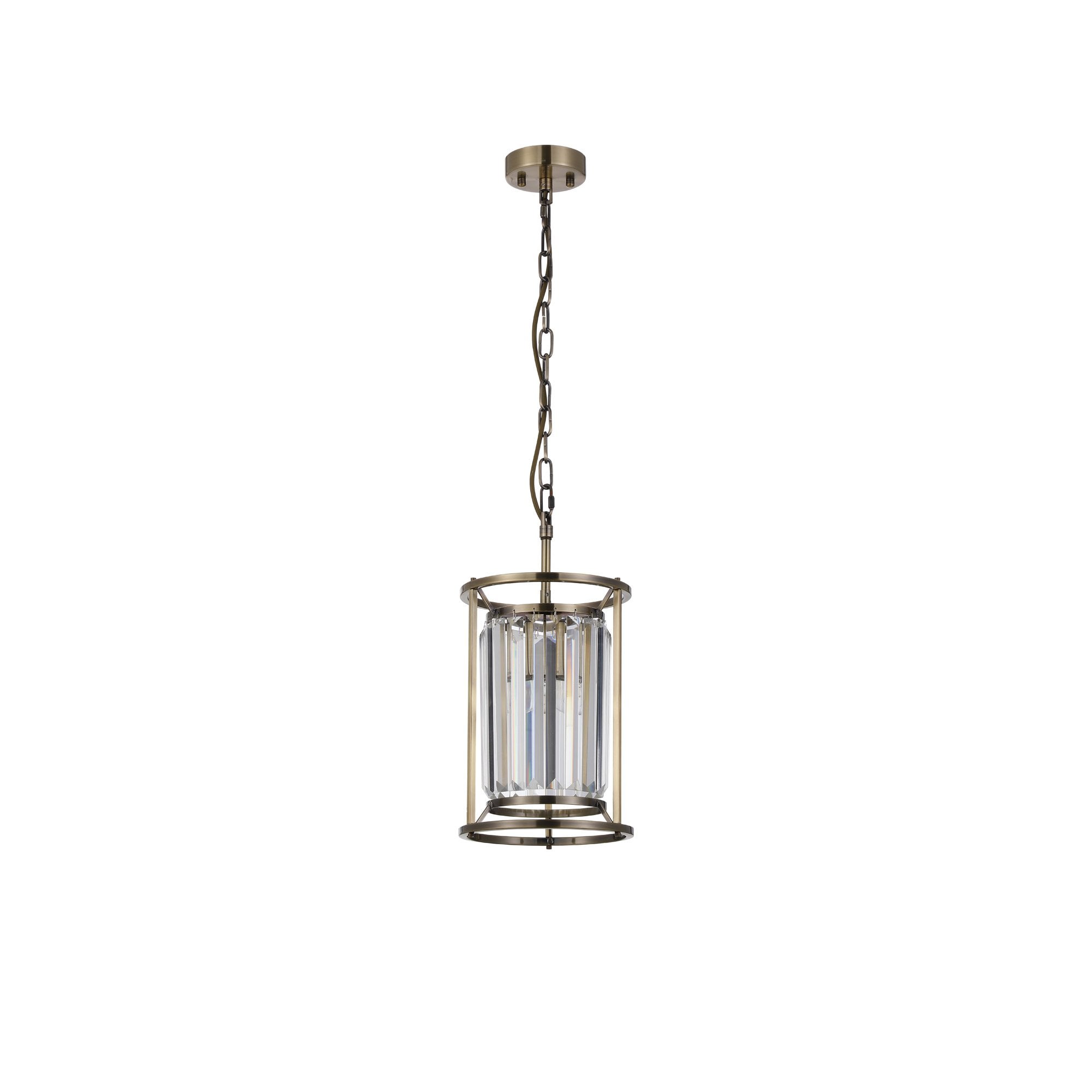 NL91279 Maccia 1 Light Pendant/Ceiling Light Antique Brass Clear