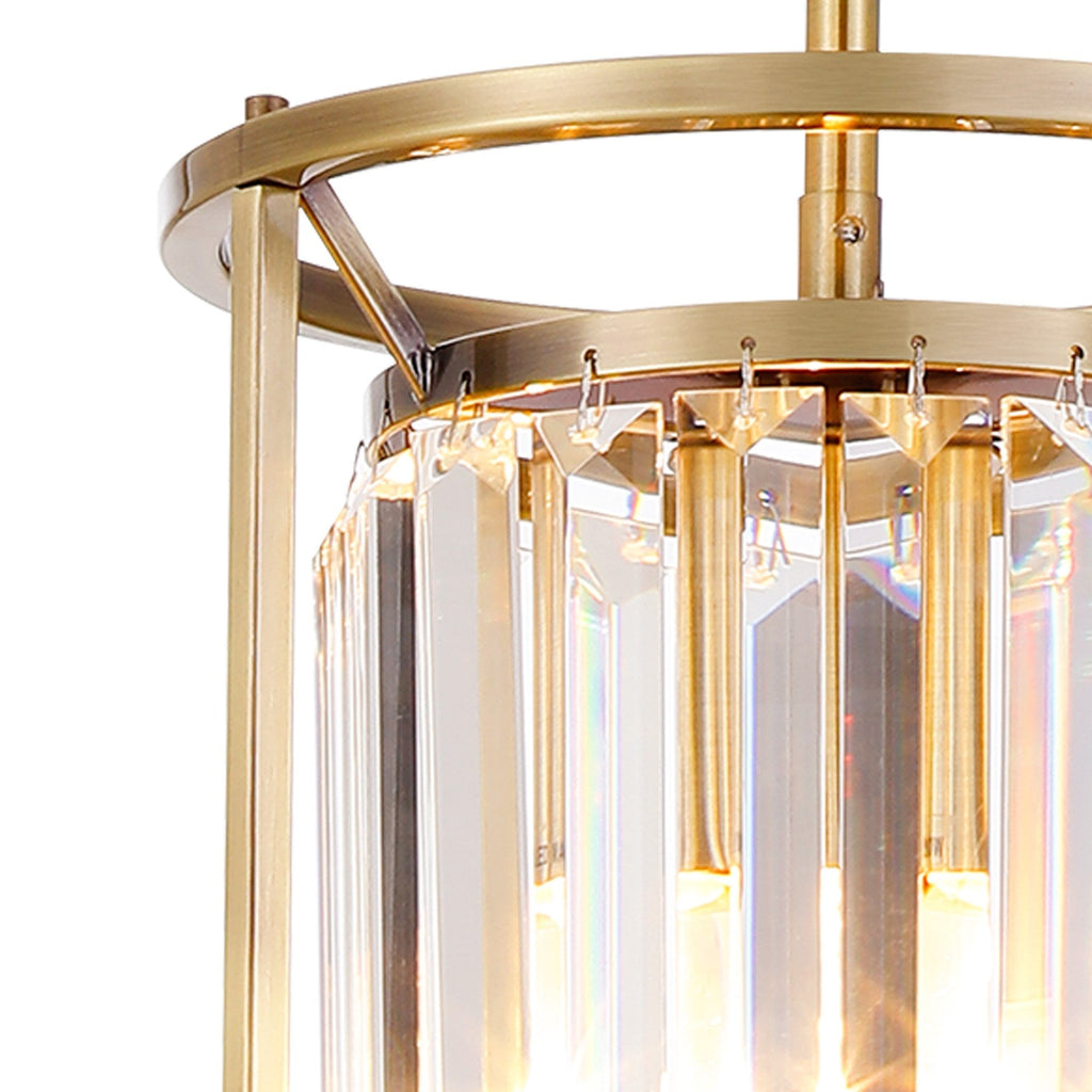 NL91279 Maccia 1 Light Pendant/Ceiling Light Antique Brass Clear