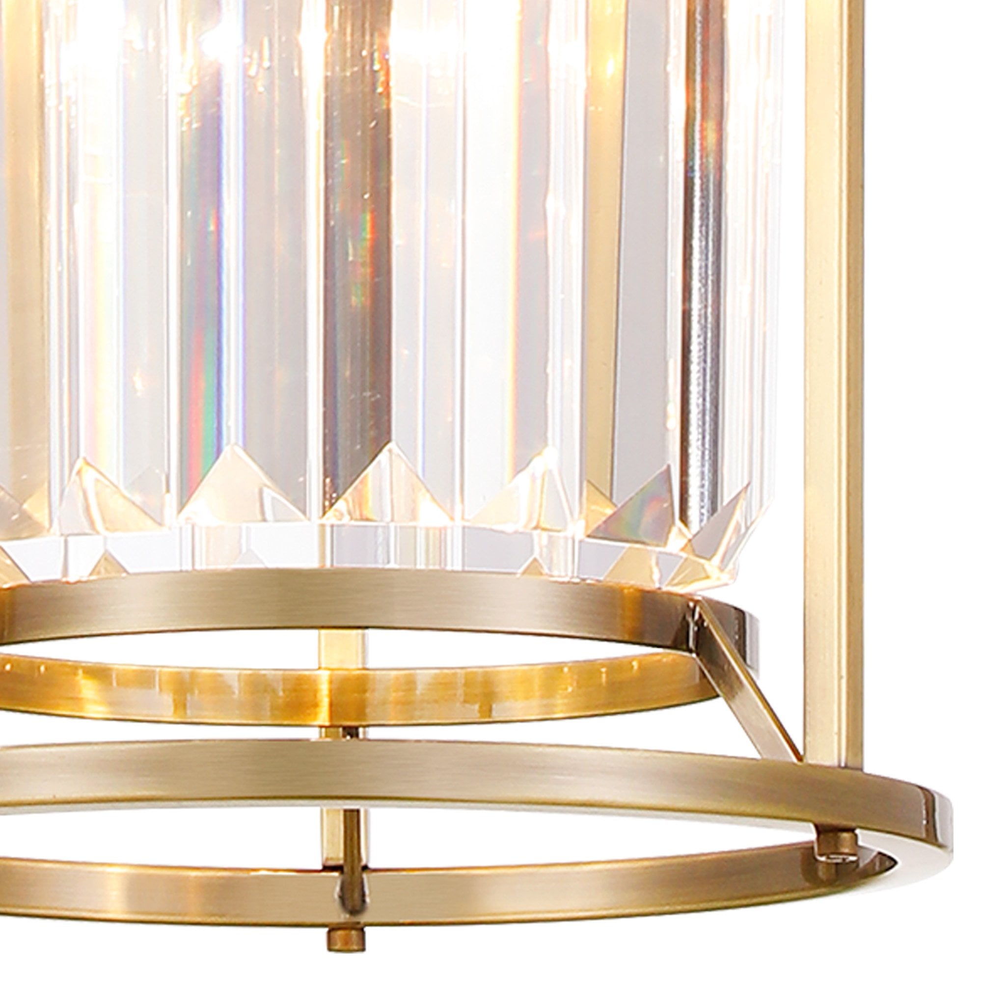 NL91279 Maccia 1 Light Pendant/Ceiling Light Antique Brass Clear
