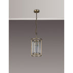 NL91279 Maccia 1 Light Pendant/Ceiling Light Antique Brass Clear