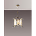 NL91289 Maccia 3 Light Pendant/Ceiling Light Antique Brass Clear