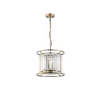 NL91289 Maccia 3 Light Pendant/Ceiling Light Antique Brass Clear