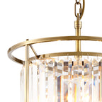 NL91289 Maccia 3 Light Pendant/Ceiling Light Antique Brass Clear