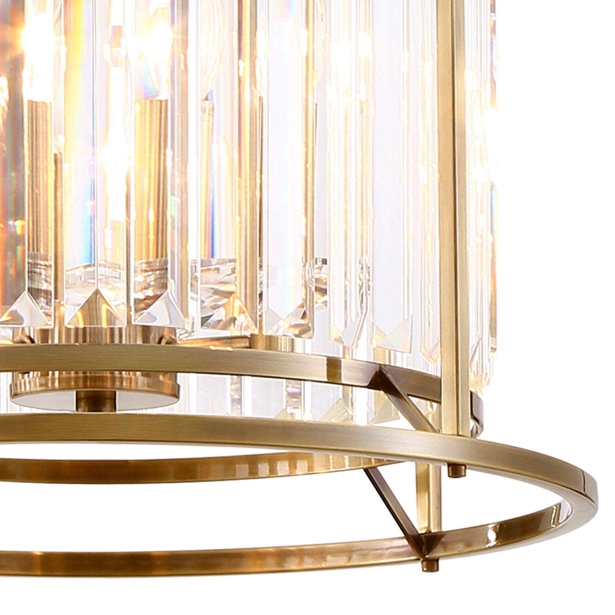 NL91289 Maccia 3 Light Pendant/Ceiling Light Antique Brass Clear