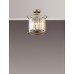 NL91289 Maccia 3 Light Pendant/Ceiling Light Antique Brass Clear