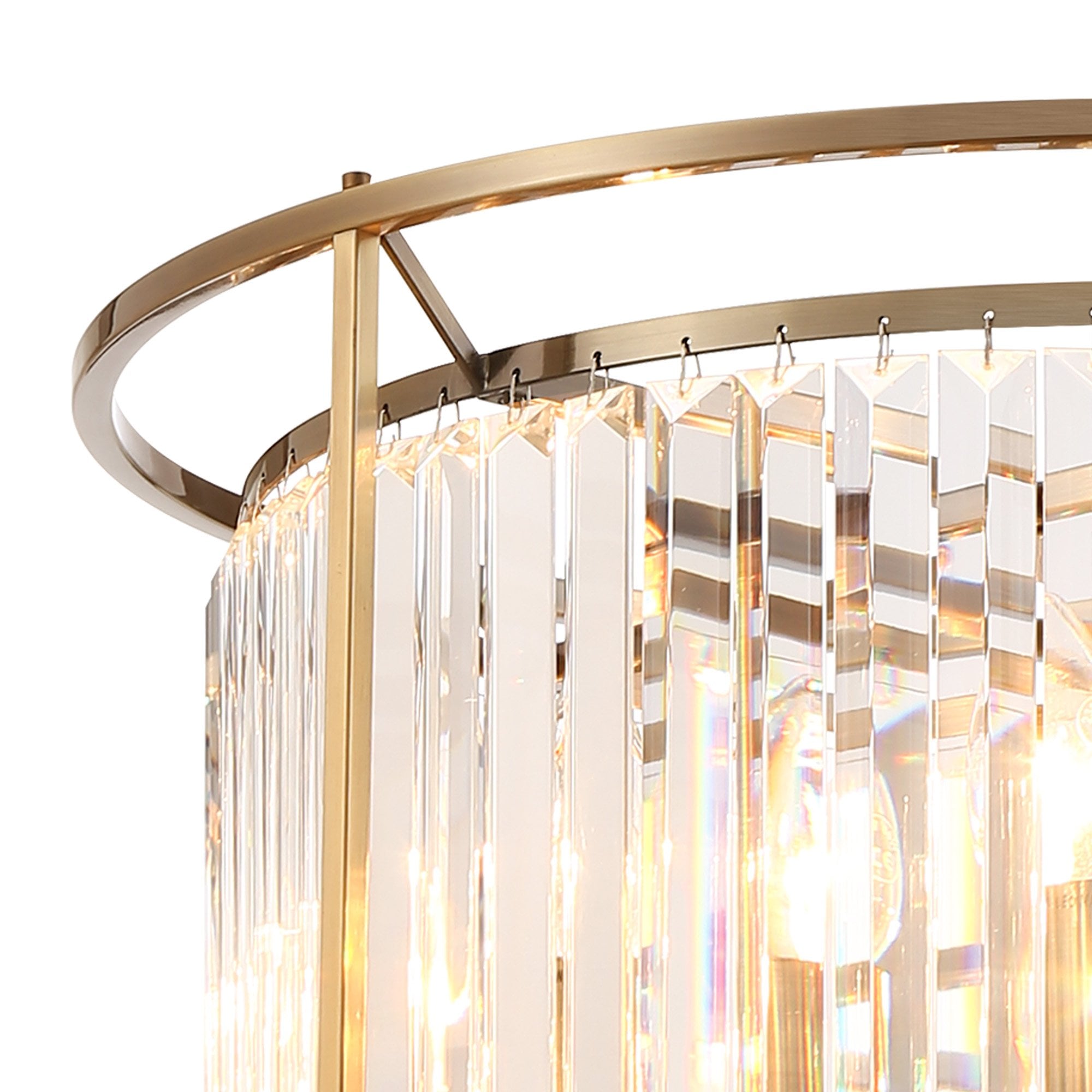 NL91299 Maccia 6 Light Pendant/Ceiling Light Antique Brass Clear