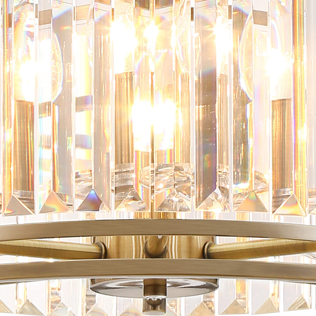 NL91299 Maccia 6 Light Pendant/Ceiling Light Antique Brass Clear
