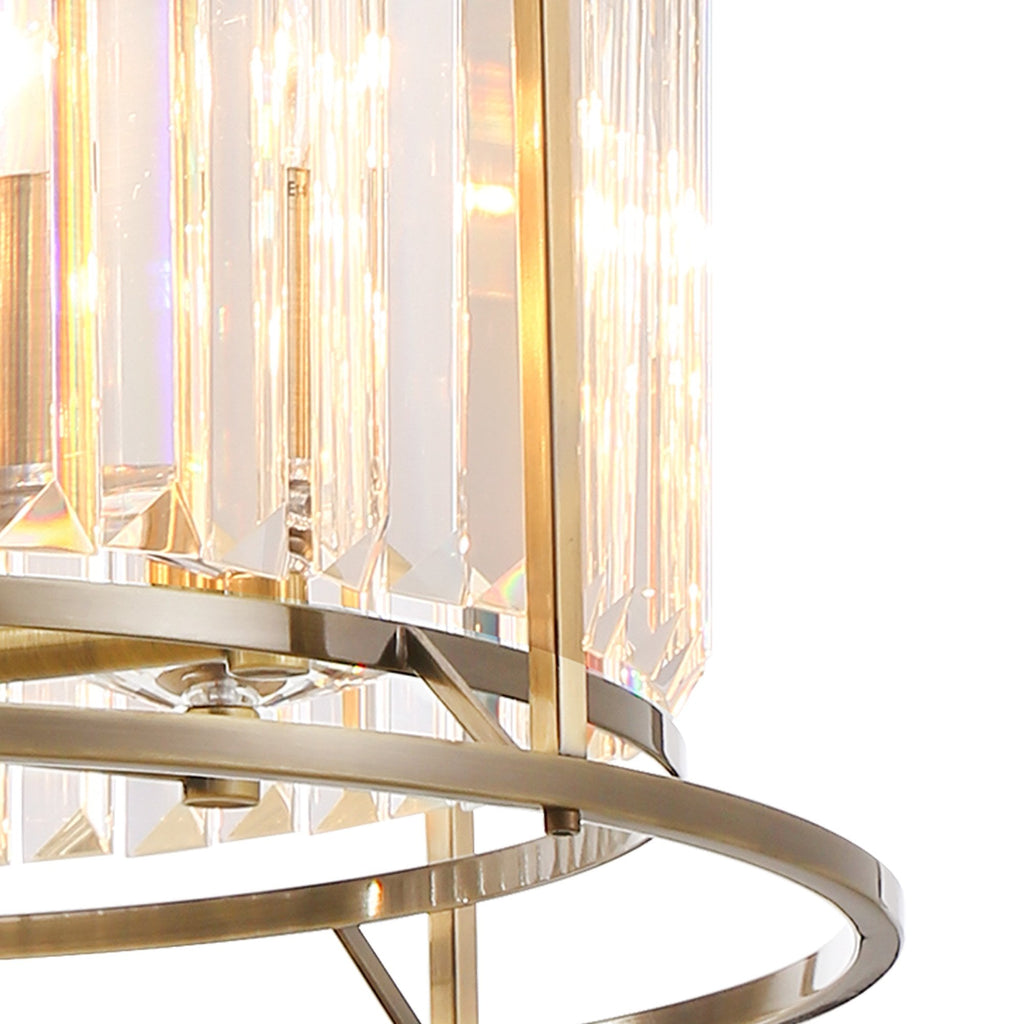 NL91299 Maccia 6 Light Pendant/Ceiling Light Antique Brass Clear