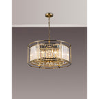 NL91309 Maccia 8 Light Pendant/Ceiling Light Antique Brass Clear