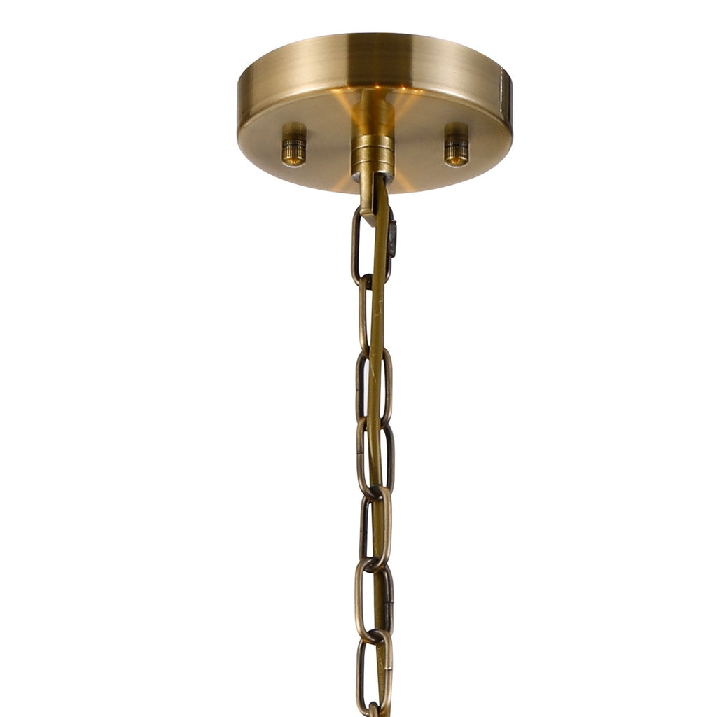 NL91309 Maccia 8 Light Pendant/Ceiling Light Antique Brass Clear