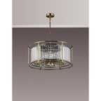 NL91309 Maccia 8 Light Pendant/Ceiling Light Antique Brass Clear
