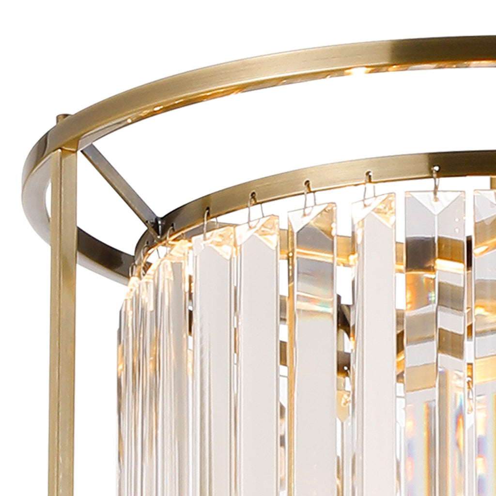 NL91319 Maccia 6 Light Pendant/Ceiling Light Antique Brass Clear