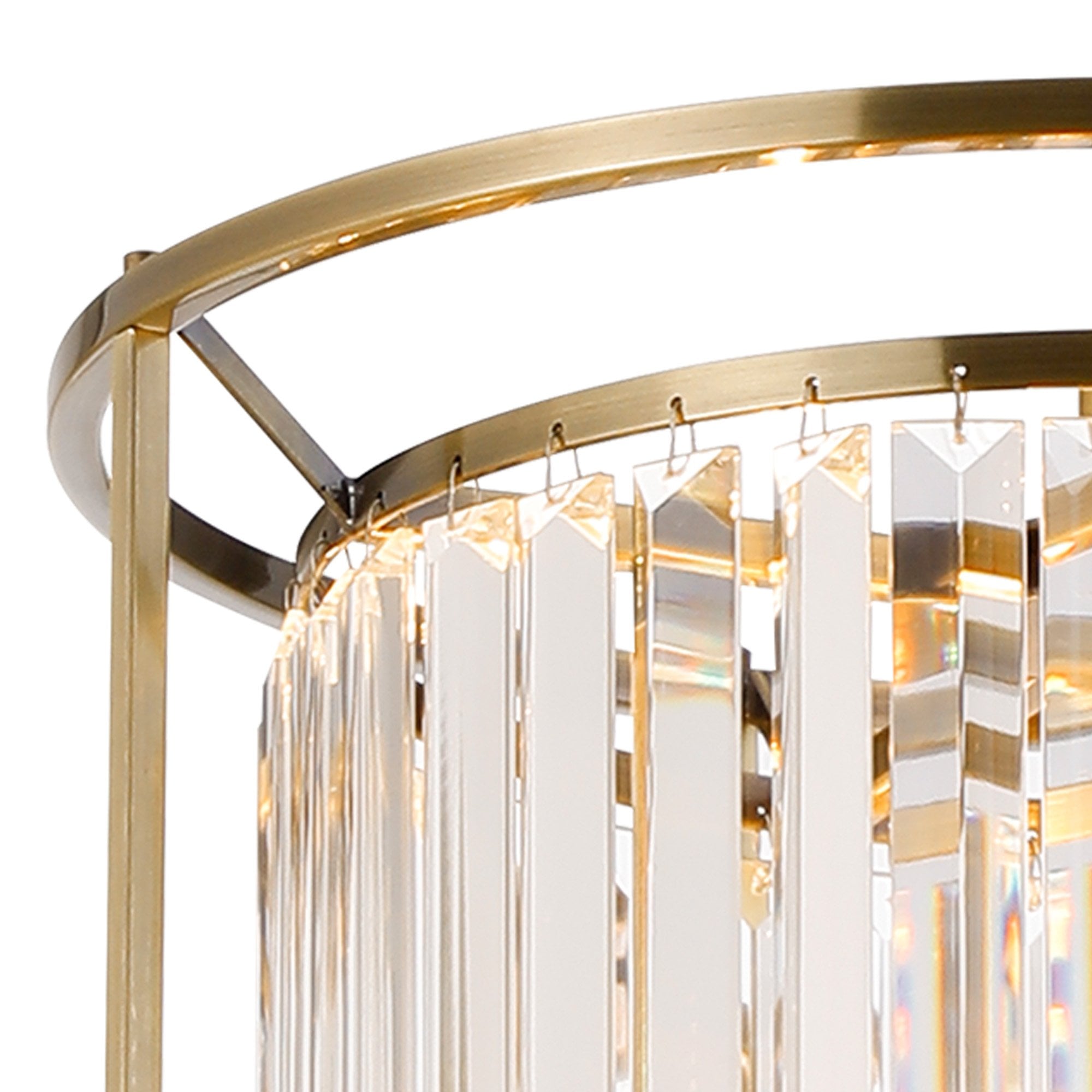 NL91319 Maccia 6 Light Pendant/Ceiling Light Antique Brass Clear