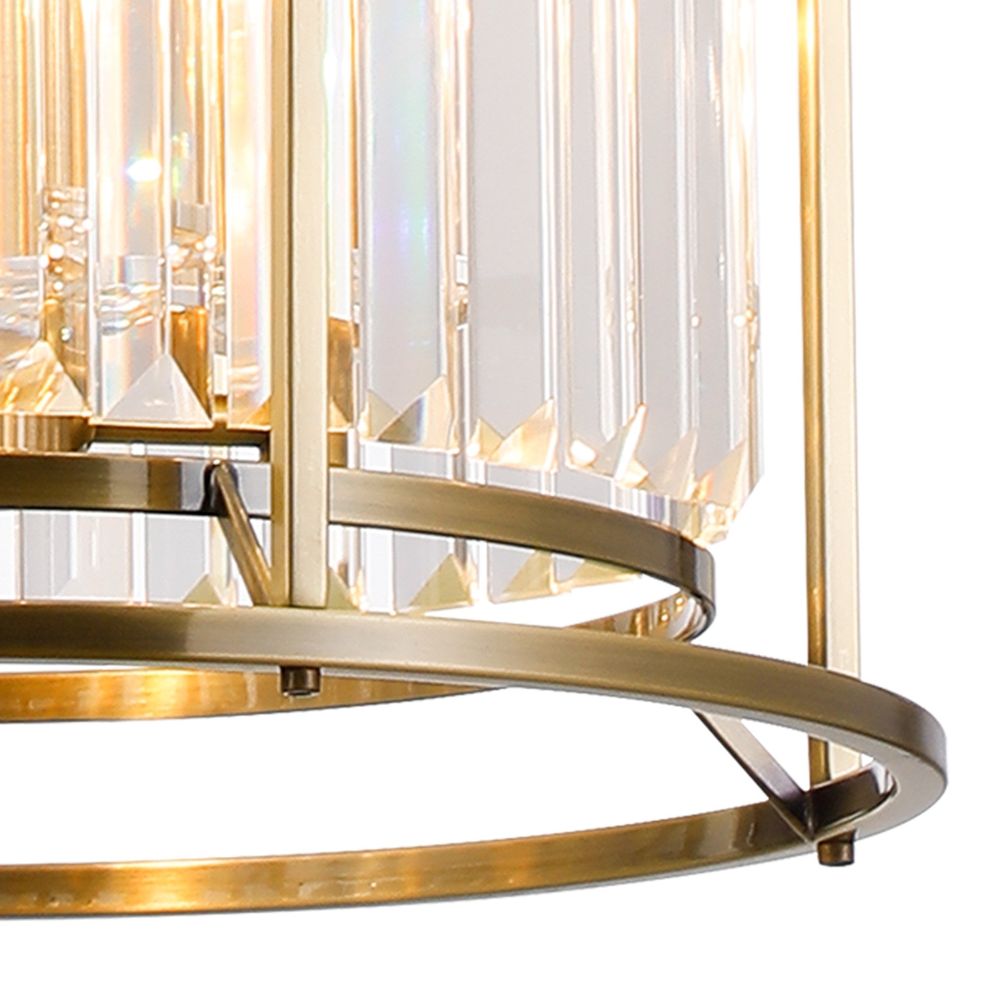 NL91319 Maccia 6 Light Pendant/Ceiling Light Antique Brass Clear