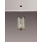NL91319 Maccia 6 Light Pendant/Ceiling Light Antique Brass Clear