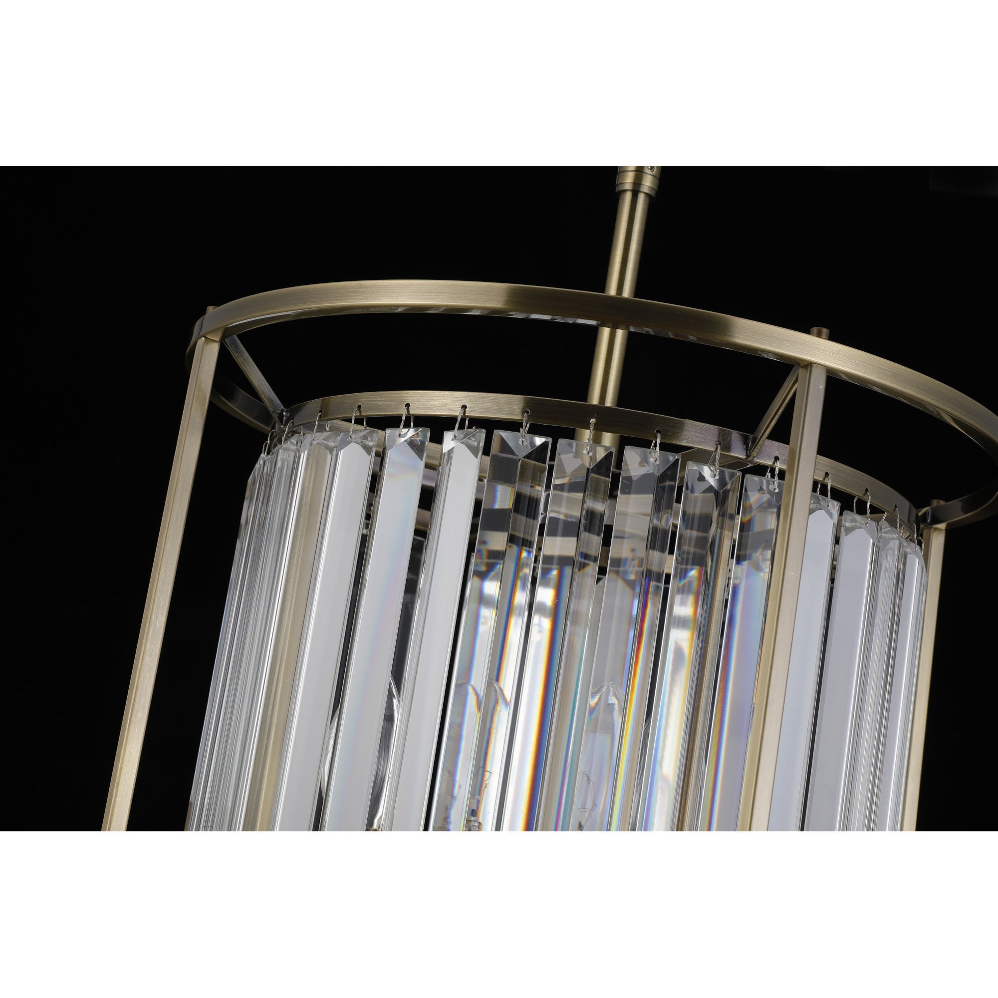 NL91319 Maccia 6 Light Pendant/Ceiling Light Antique Brass Clear