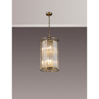 NL91319 Maccia 6 Light Pendant/Ceiling Light Antique Brass Clear