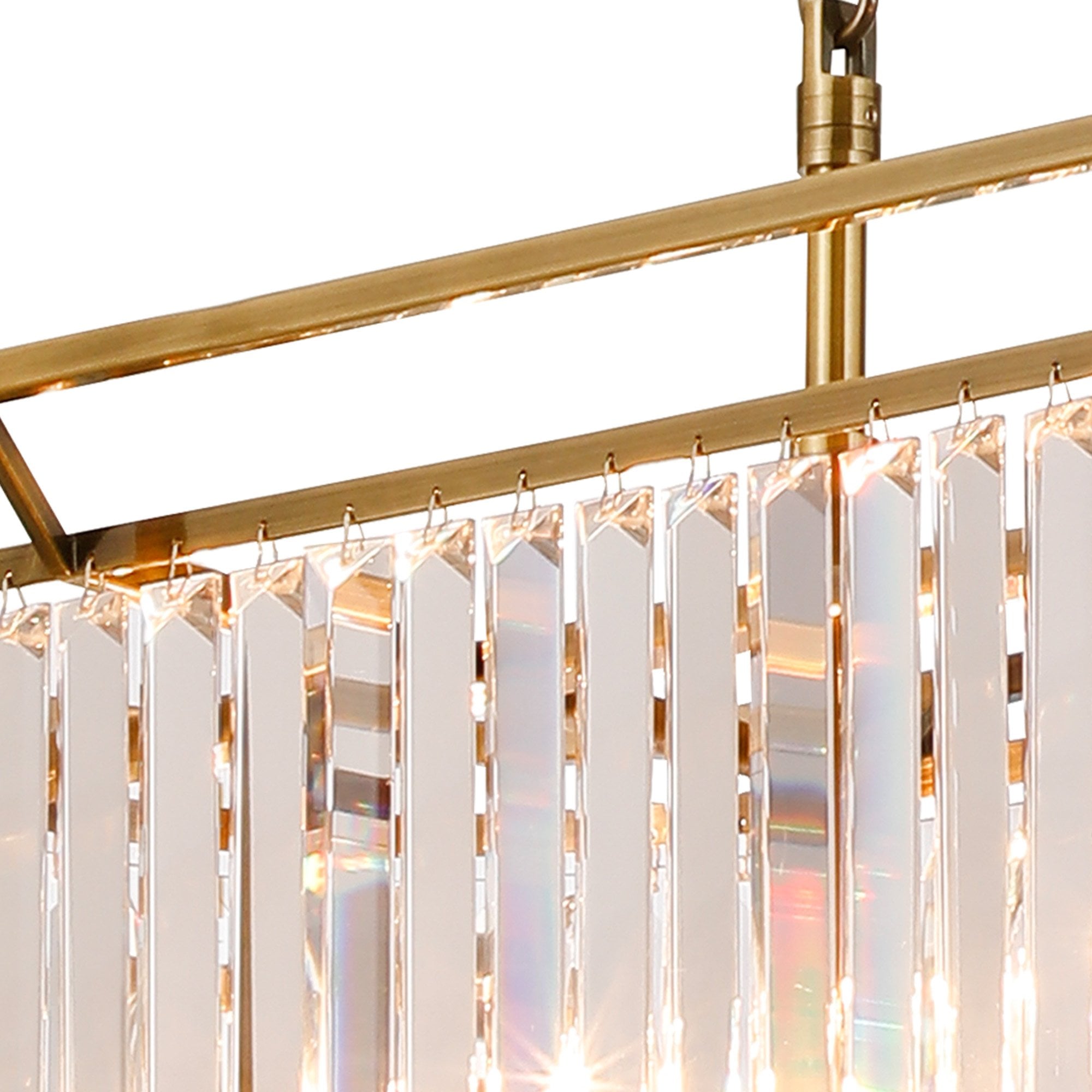 NL91329 Maccia 7 Light Pendant/Ceiling Light Antique Brass Clear
