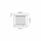 NL91339 Maccia 3 Light Flush Ceiling Light Antique Brass Clear