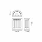 NL91369 Maccia 2 Light Wall Light Antique Brass Clear