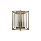 NL91369 Maccia 2 Light Wall Light Antique Brass Clear